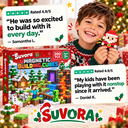 Suvora 200PC Magnetic Building Cubes